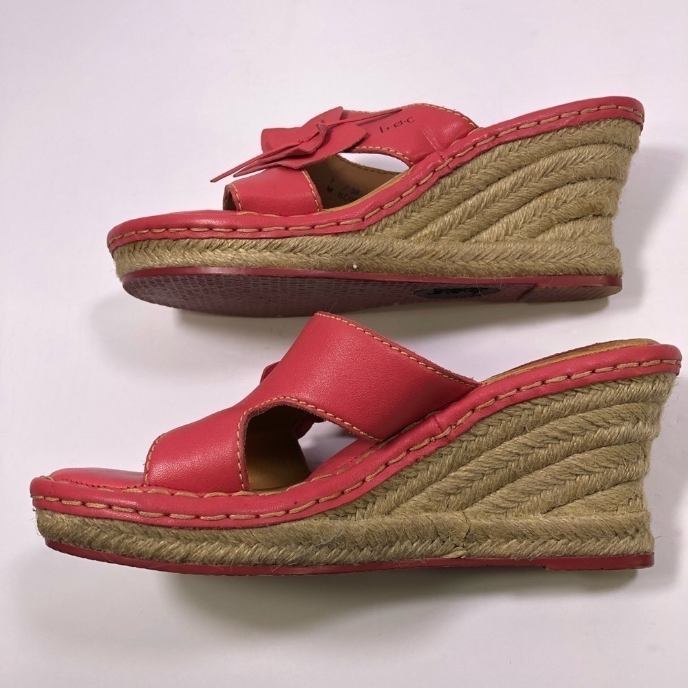 BOC Women’s Pink Flower Wedges - Picture 3 of 9